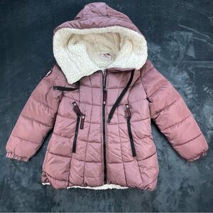 Women Hooded Puffer Jacket - Pink